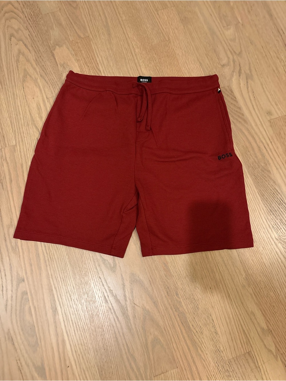 BOSS Men's Rustic Orange Waffle Fabric Cotton Athletic Shorts XXL